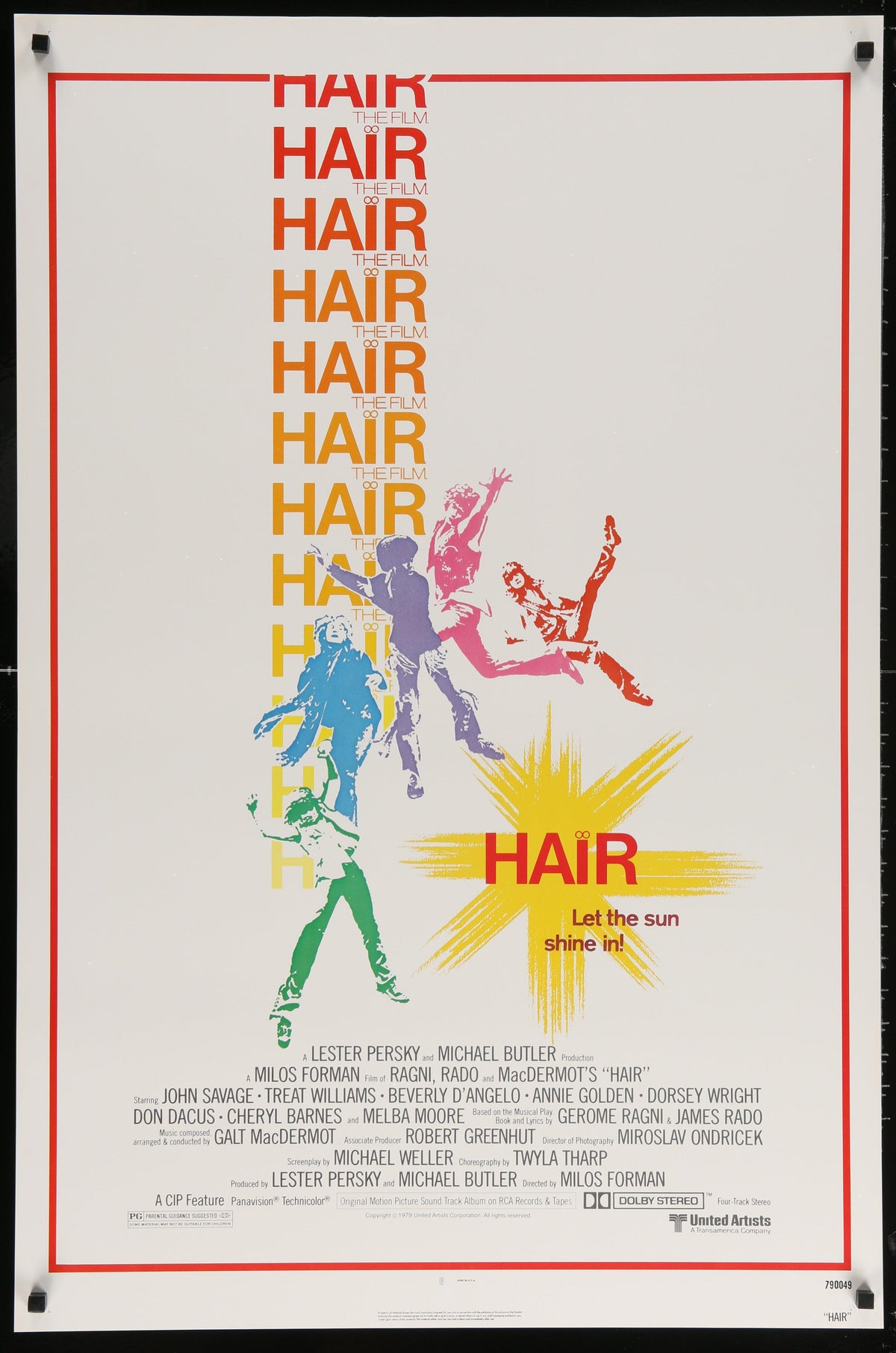 Hair 1 Sheet (27x41) Original Vintage Movie Poster