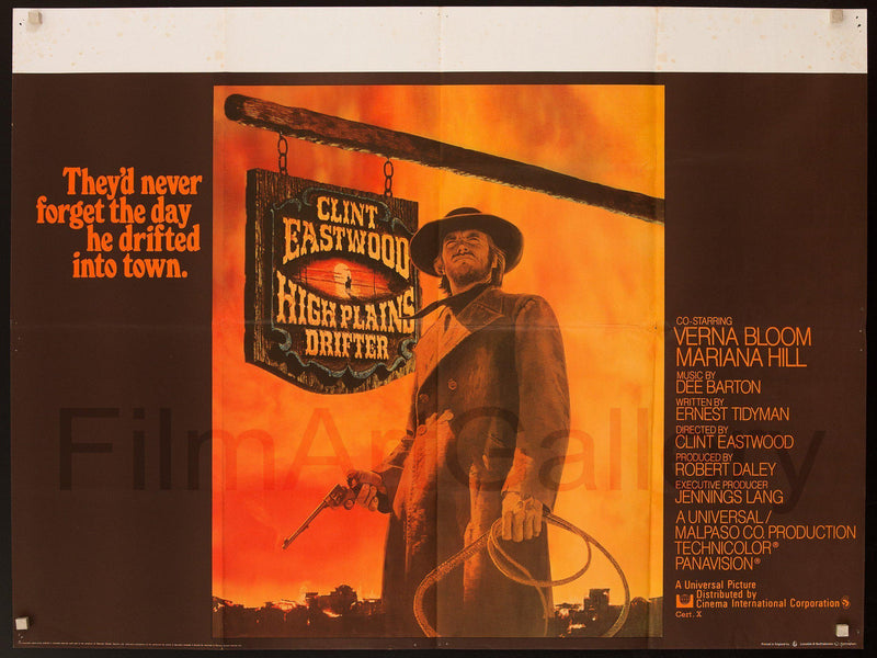 High Plains Drifter British Quad (30x40) Original Vintage Movie Poster