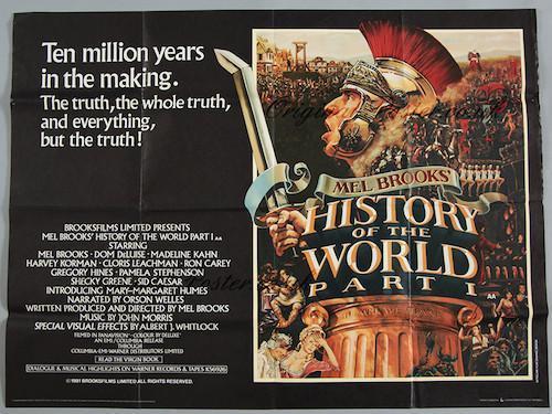 History of the World Part 1 British Quad (30x40) Original Vintage Movie Poster