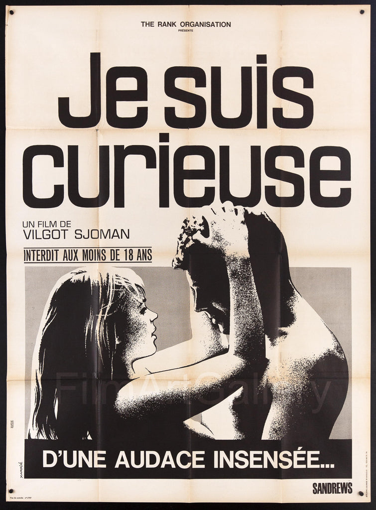 I Am Curious Yellow (Je Suis Curieuse) French 1 Panel (47x63) Original Vintage Movie Poster