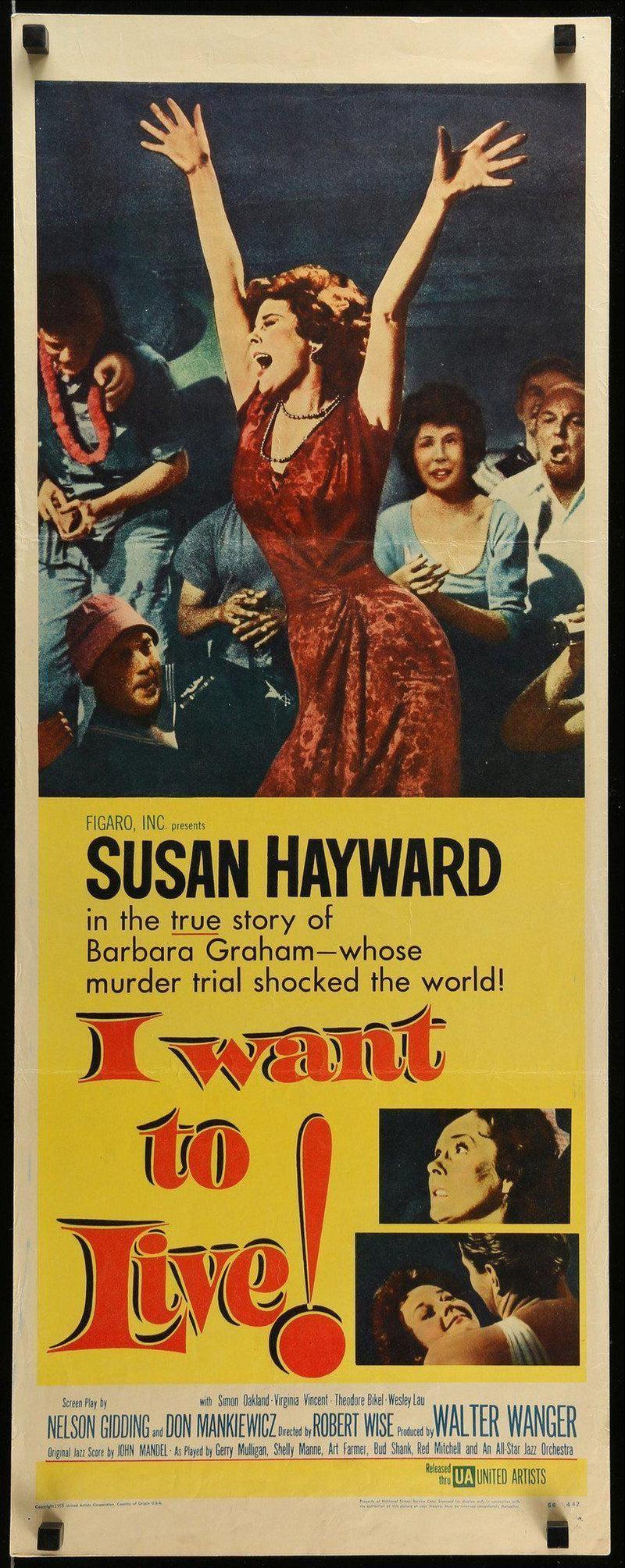 I Want To Live Insert (14x36) Original Vintage Movie Poster