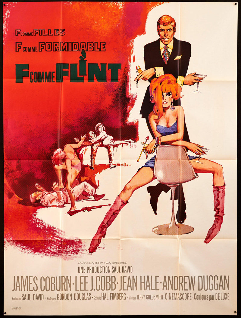 In Like Flint French 1 panel (47x63) Original Vintage Movie Poster