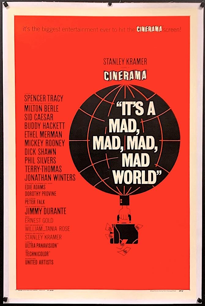 It&#39;s a Mad Mad Mad Mad World 1 Sheet (27x41) Original Vintage Movie Poster