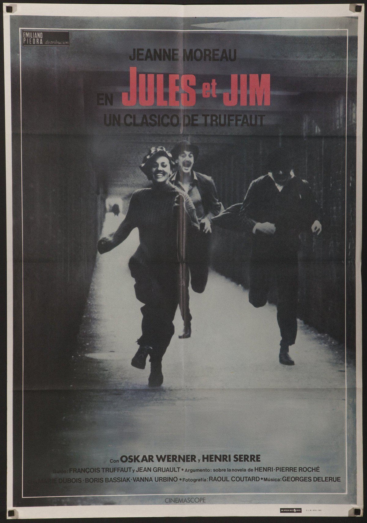 Jules &amp; Jim 1 Sheet (27x41) Original Vintage Movie Poster