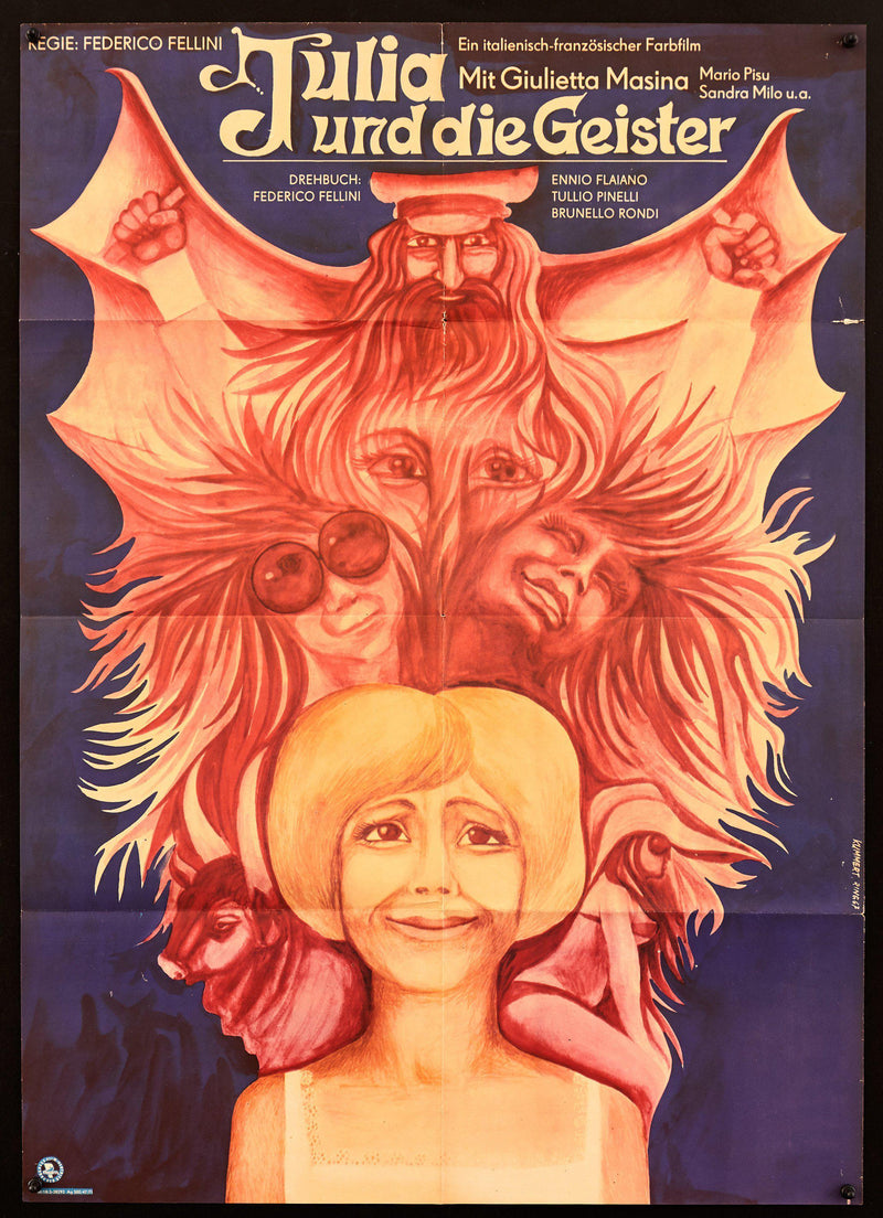 Juliet of the Spirits (Giulietta Degli Spiriti) German A1 (23x33) Original Vintage Movie Poster