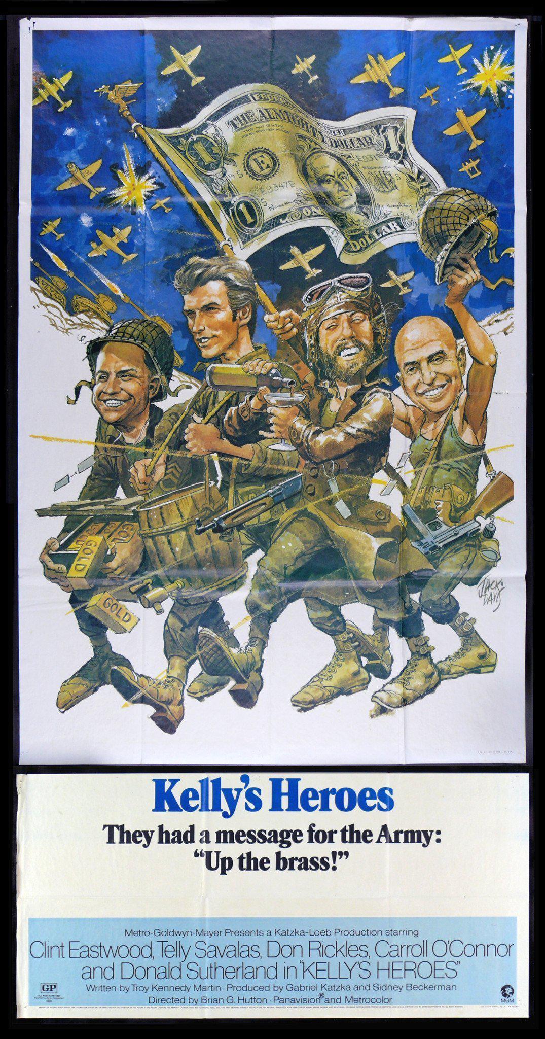 Kelly&#39;s Heroes 3 Sheet (41x81) Original Vintage Movie Poster