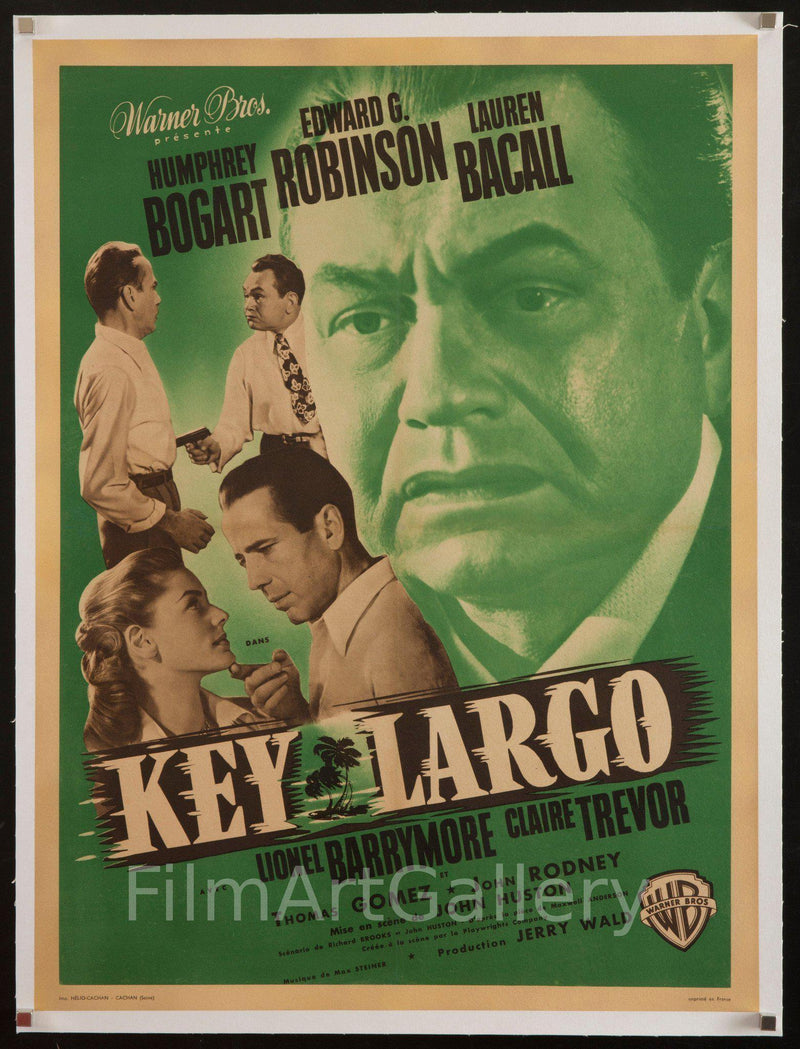 Key Largo French small (23x32) Original Vintage Movie Poster