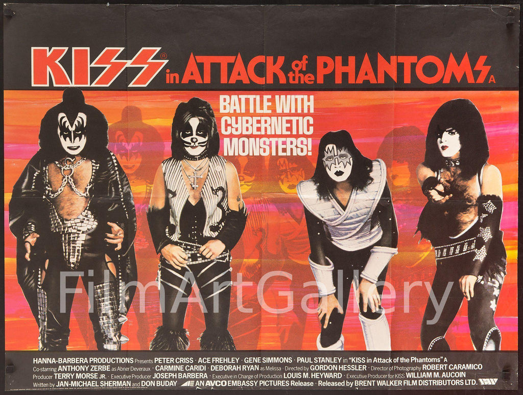 Kiss Attack of the Phantoms British Quad (30x40) Original Vintage Movie Poster