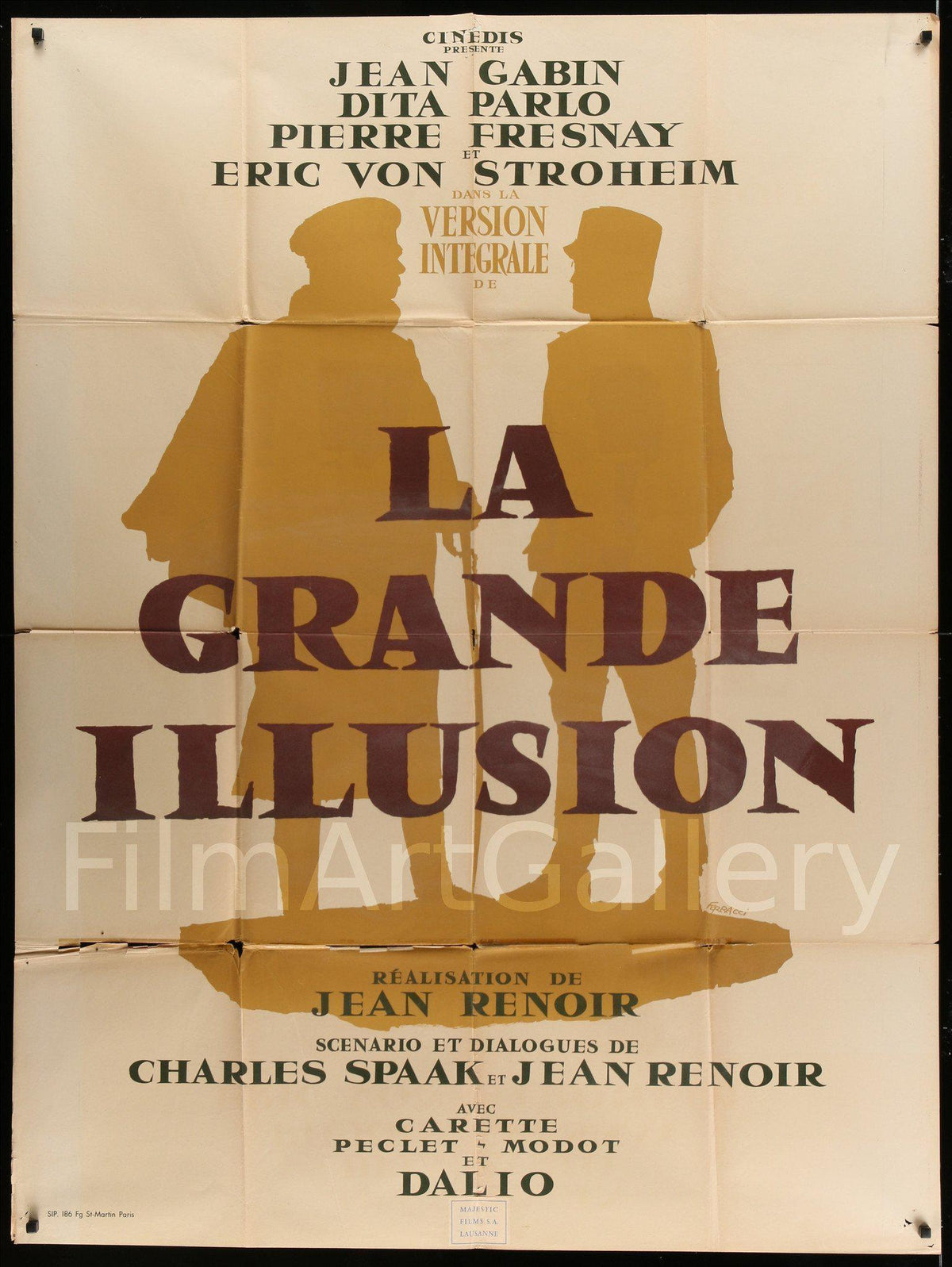 La Grande Illusion French 1 Panel (47x63) Original Vintage Movie Poster