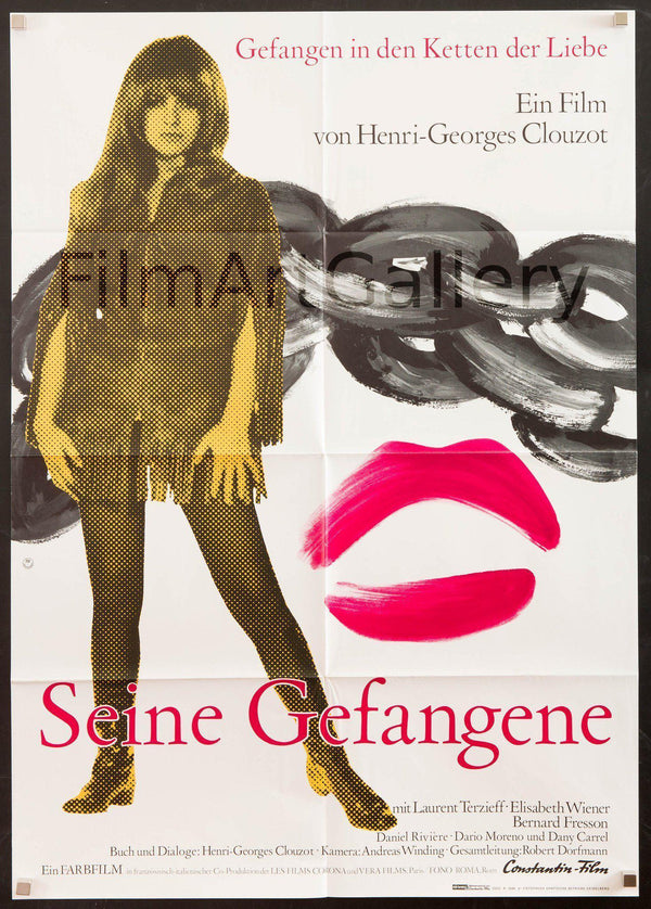 Woman In Chains (La Prisonniere) Movie Poster 1969 Half sheet