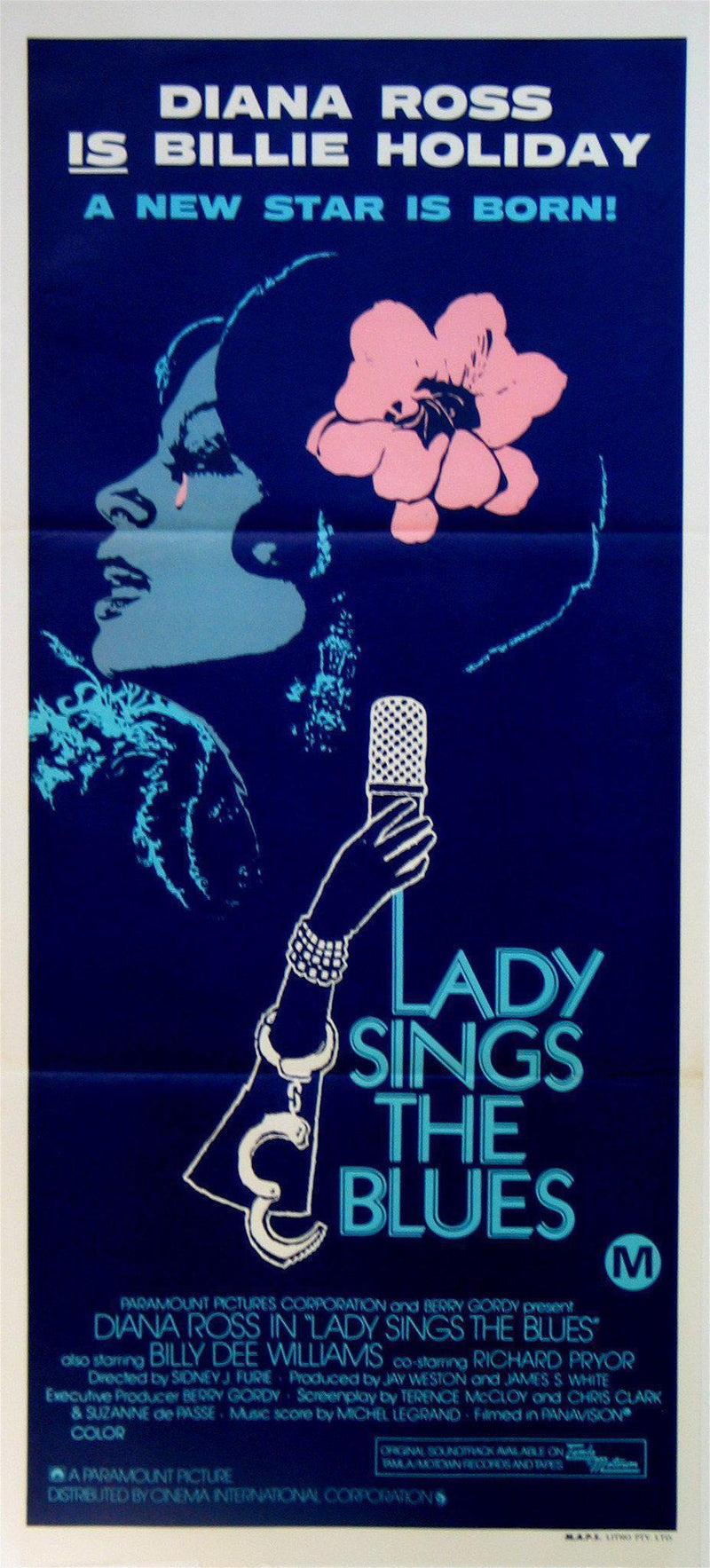 Lady Sings the Blues Australian Daybill (13x30) Original Vintage Movie Poster