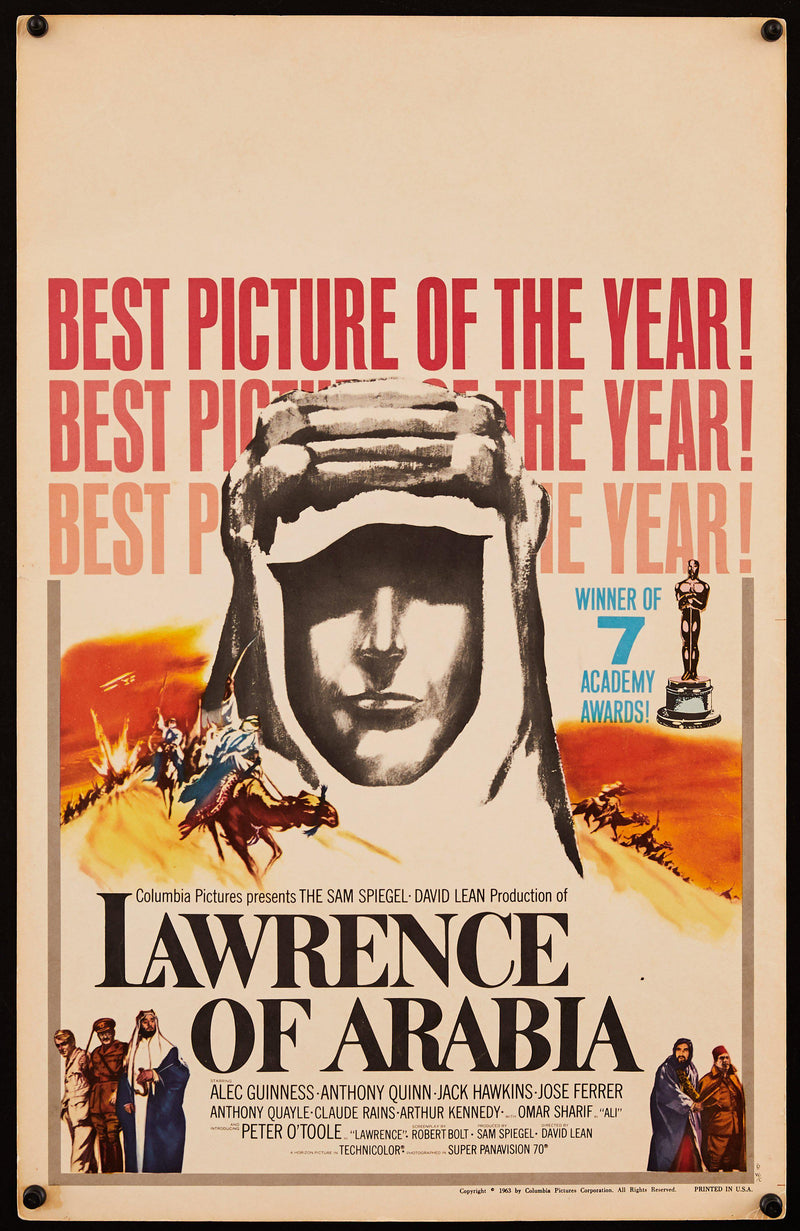 Lawrence of Arabia Window Card (14x22) Original Vintage Movie Poster