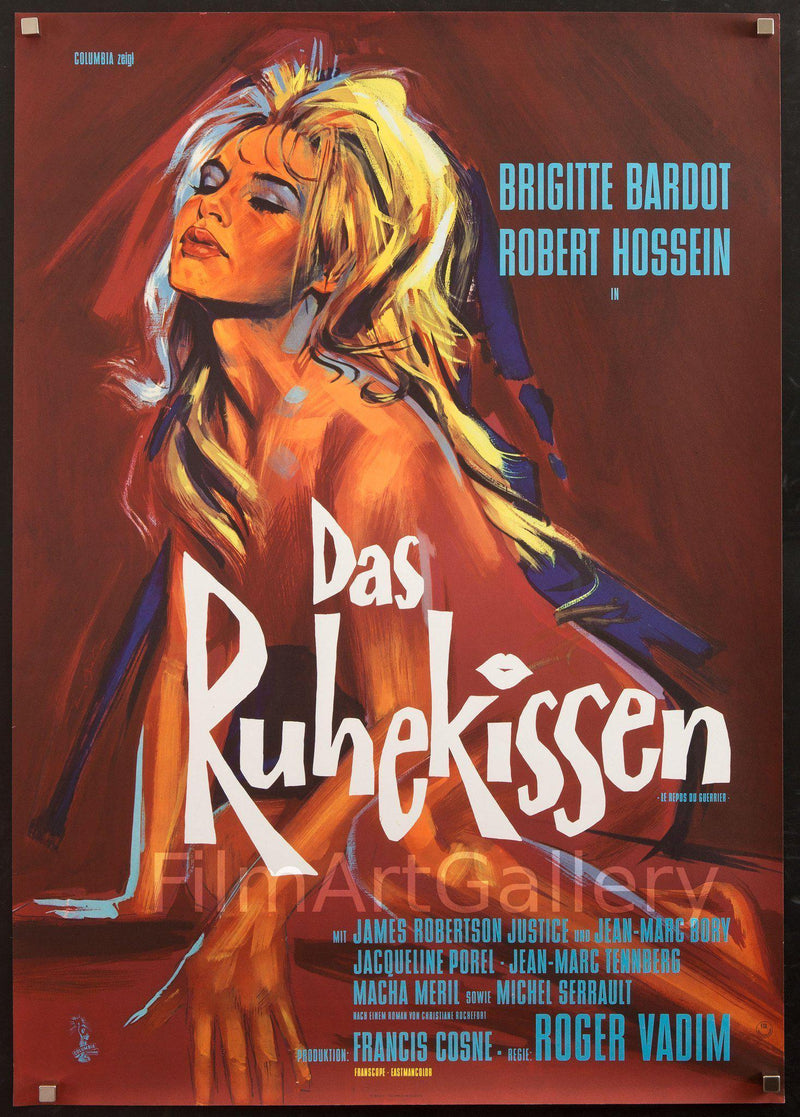 Le Repos Du Guerrier (Love On a Pillow) German A1 (23x33) Original Vintage Movie Poster