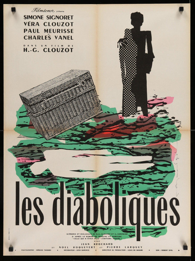 Les Diaboliques (Diabolique) French Small (23x32) Original Vintage Movie Poster