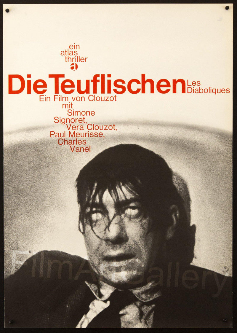 Les Diaboliques (Diabolique) Movie Poster 1960's RI German A1