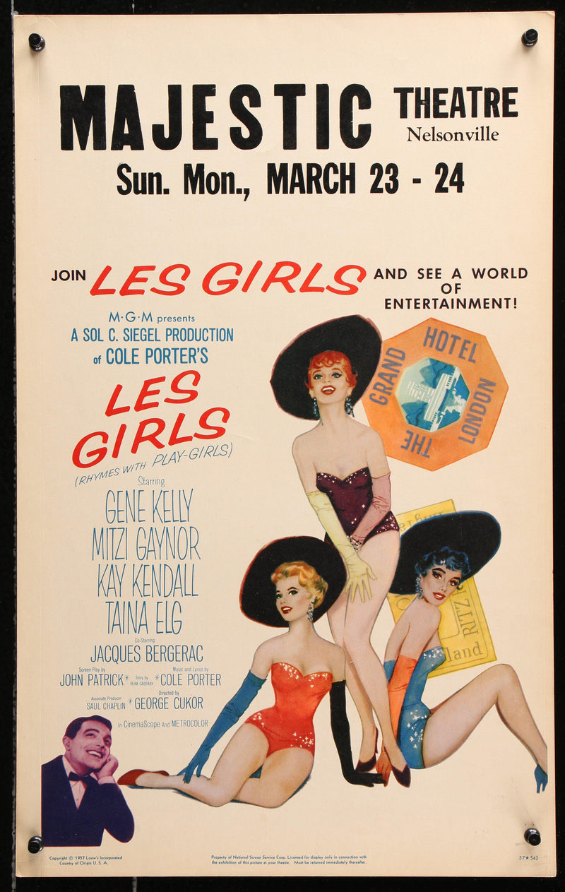 Les Girls Window Card (14x22) Original Vintage Movie Poster