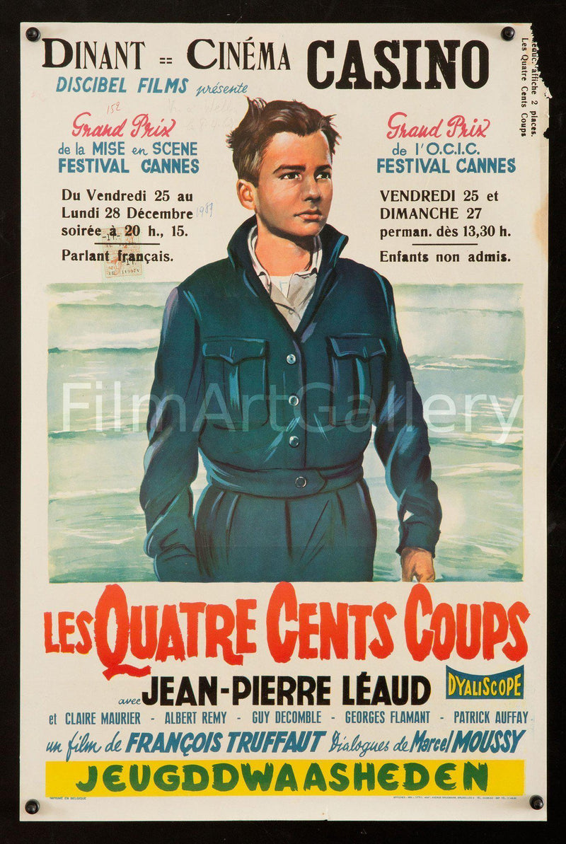 Les Quatre Cents Coups (The 400/Four Hundred Blows Belgian (14x22) Original Vintage Movie Poster