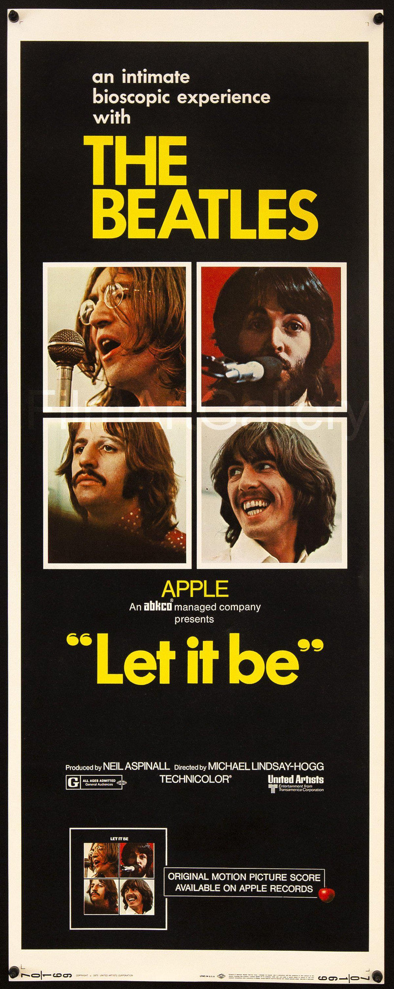 Let It Be Insert (14x36) Original Vintage Movie Poster