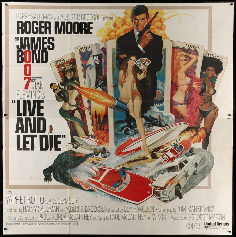 Live and Let Die 6 Sheet (81x81) Original Vintage Movie Poster