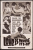 Love Is Where It's At 1 Sheet (27x41) Original Vintage Movie Poster