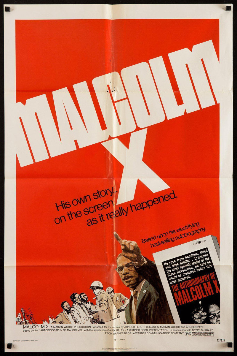 Malcolm X 1 Sheet (27x41) Original Vintage Movie Poster