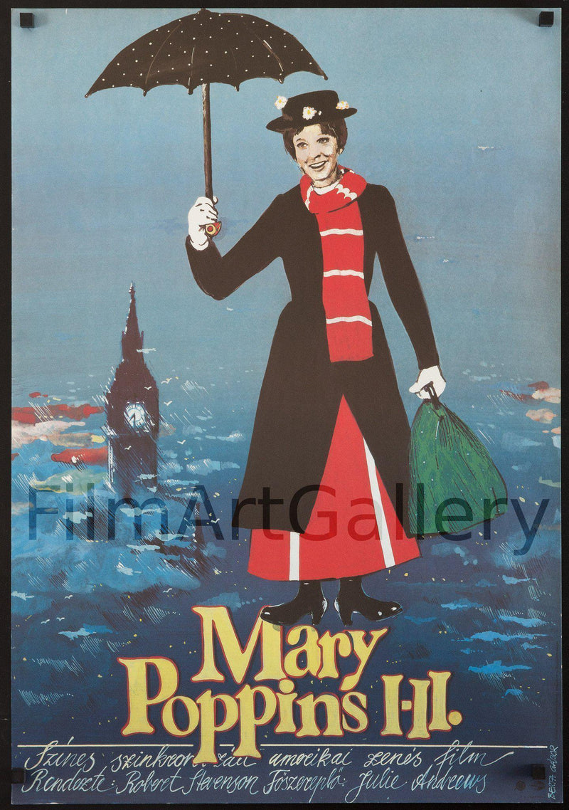 Mary Poppins 22x32 Original Vintage Movie Poster