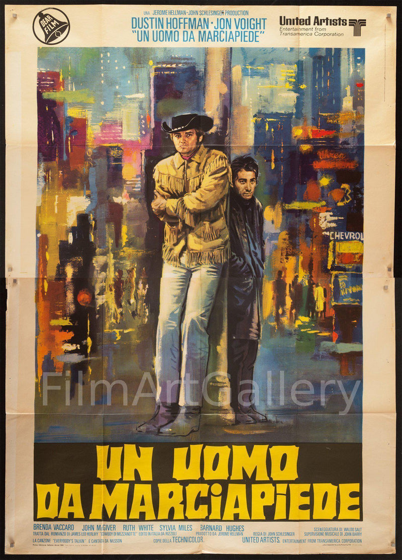 Midnight Cowboy (Un Uomo Da Marciapiede) Italian 4 foglio (55x78) Original Vintage Movie Poster