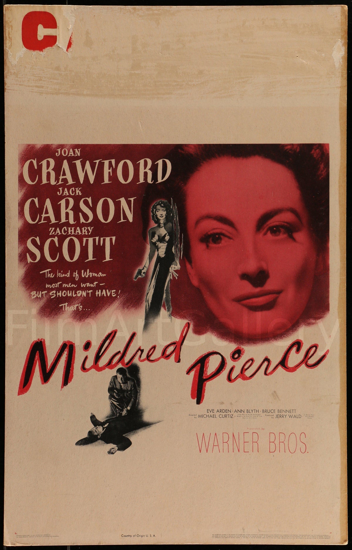 Mildred Pierce Window Card (14x22) Original Vintage Movie Poster