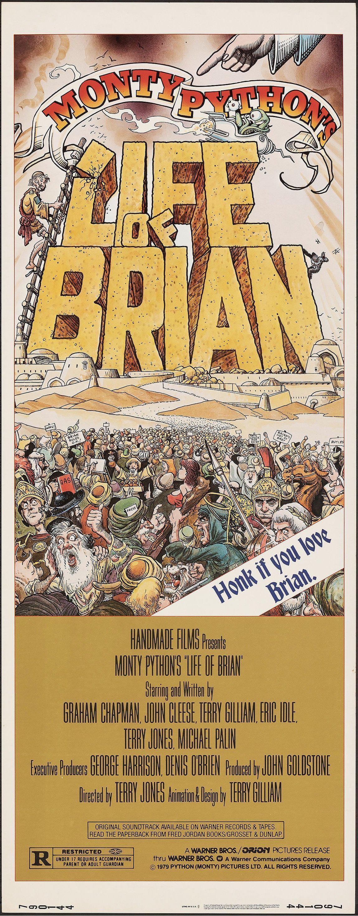 Monty Python&#39;s Life Of Brian Insert (14x36) Original Vintage Movie Poster