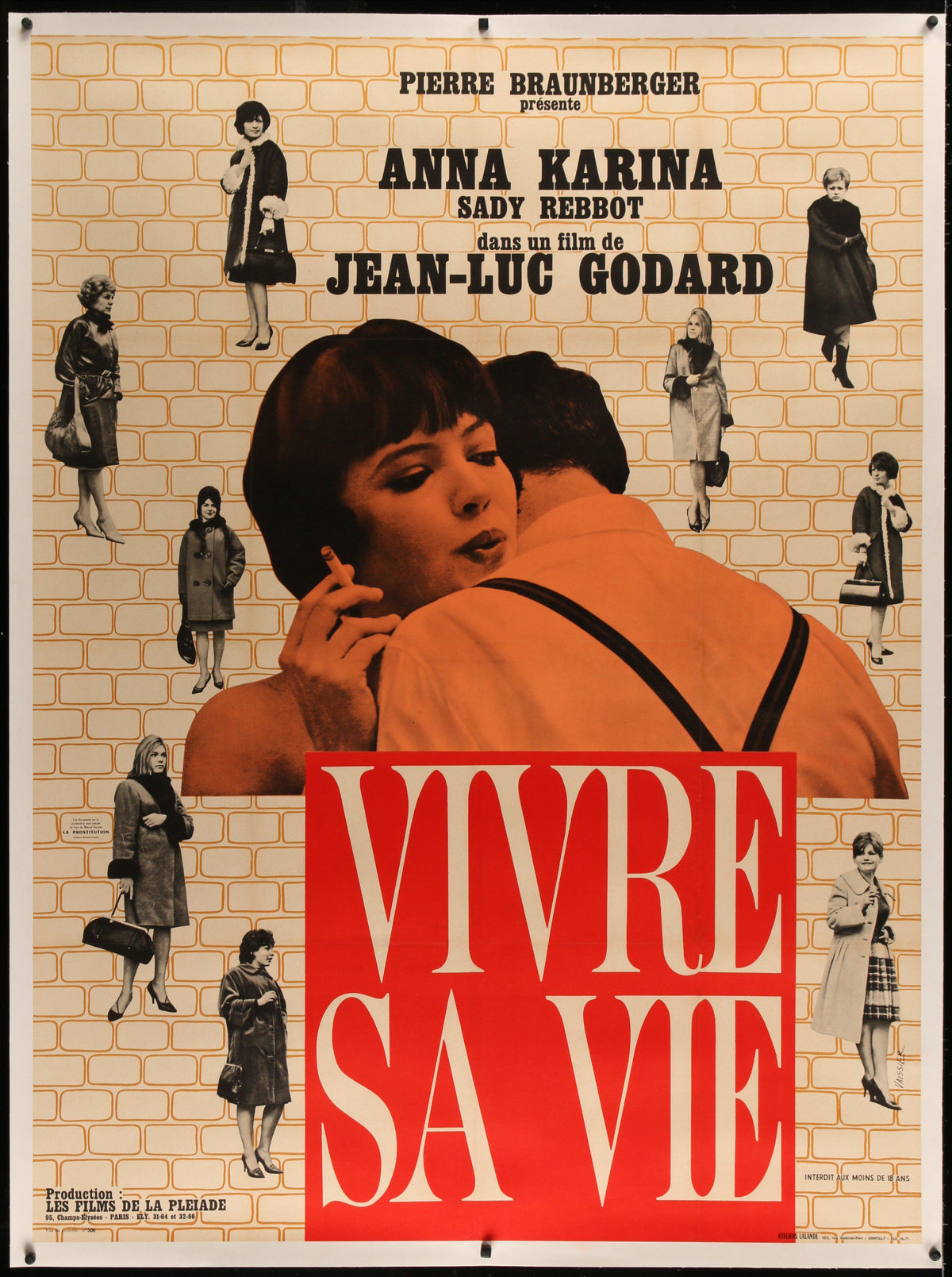 My Life to Live (Vivre Sa Vie) French 1 panel (47x63) Original Vintage Movie Poster