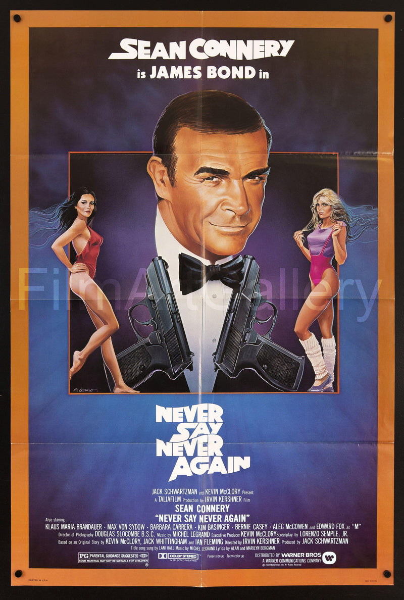 Never Say Never Again 1 Sheet (27x41) Original Vintage Movie Poster
