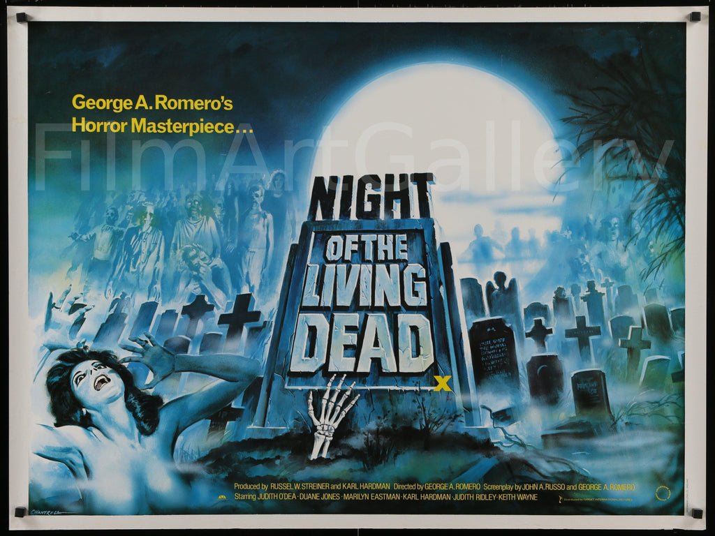 Night of the Living Dead British Quad (30x40) Original Vintage Movie Poster