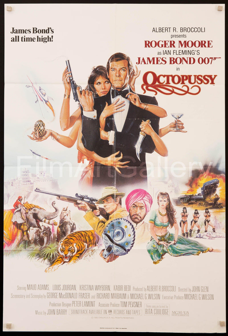 Octopussy 1 Sheet (27x41) Original Vintage Movie Poster