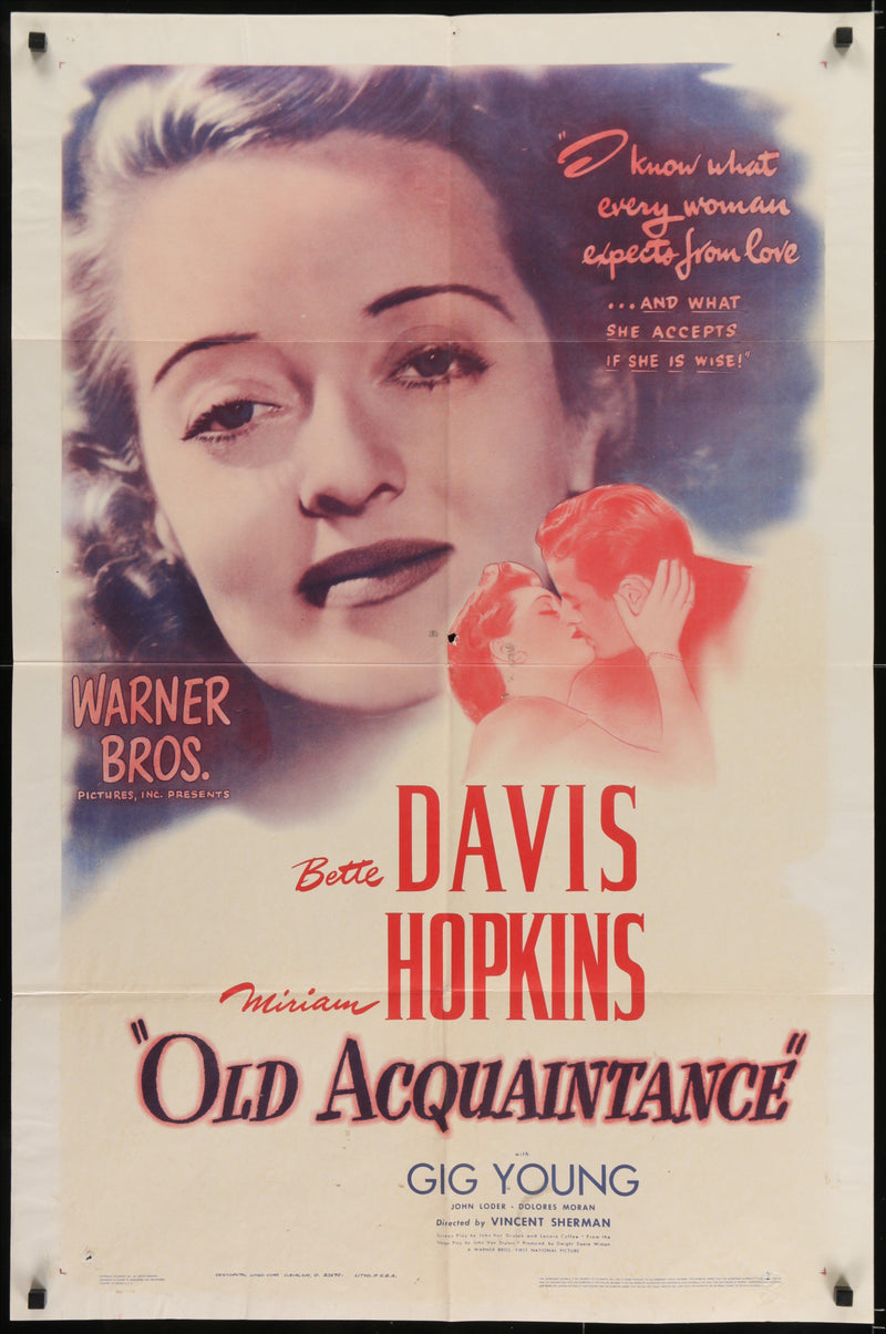 Old Acquaintance 1 Sheet (27x41) Original Vintage Movie Poster