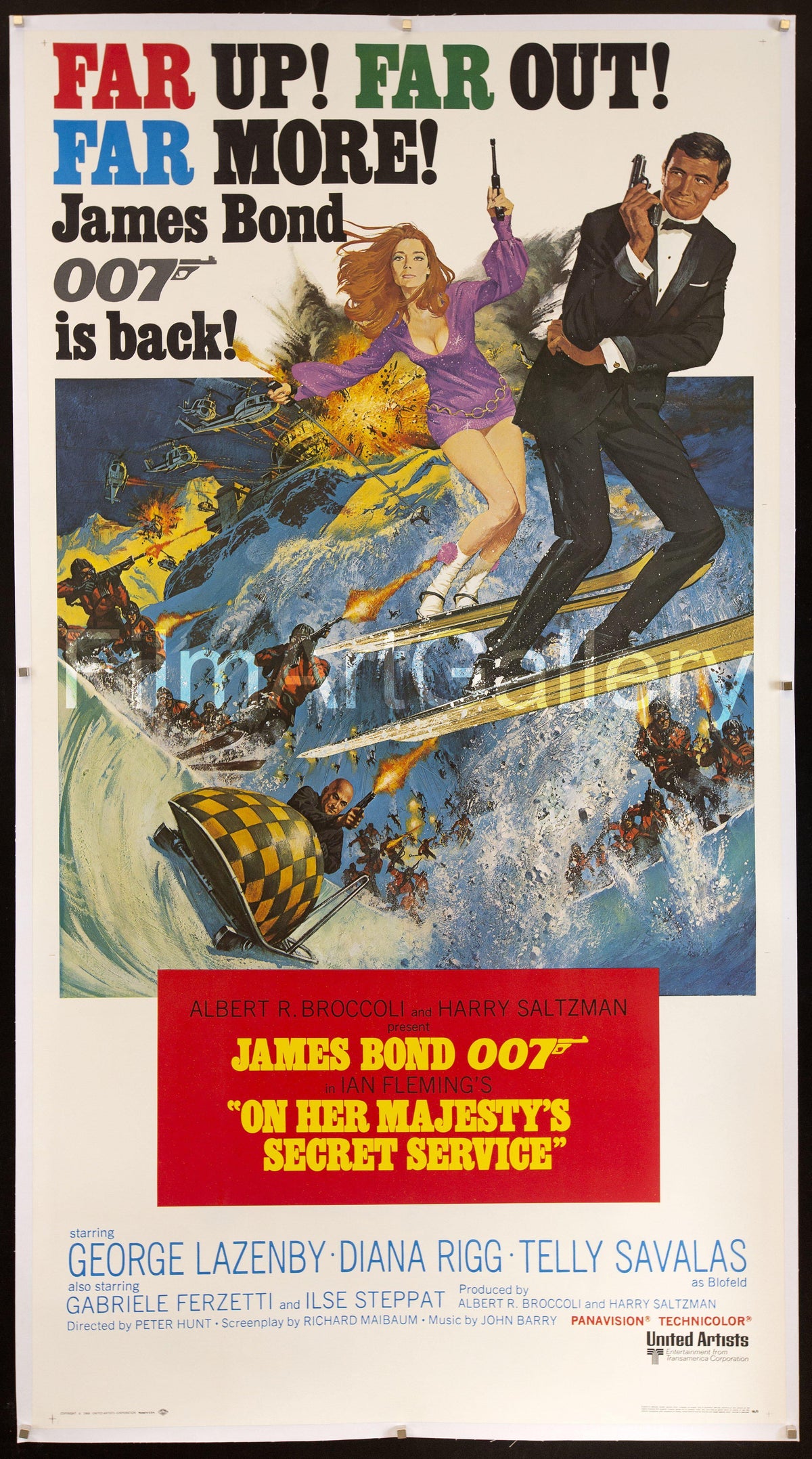 On Her Majesty&#39;s Secret Service 3 Sheet (41x81) Original Vintage Movie Poster