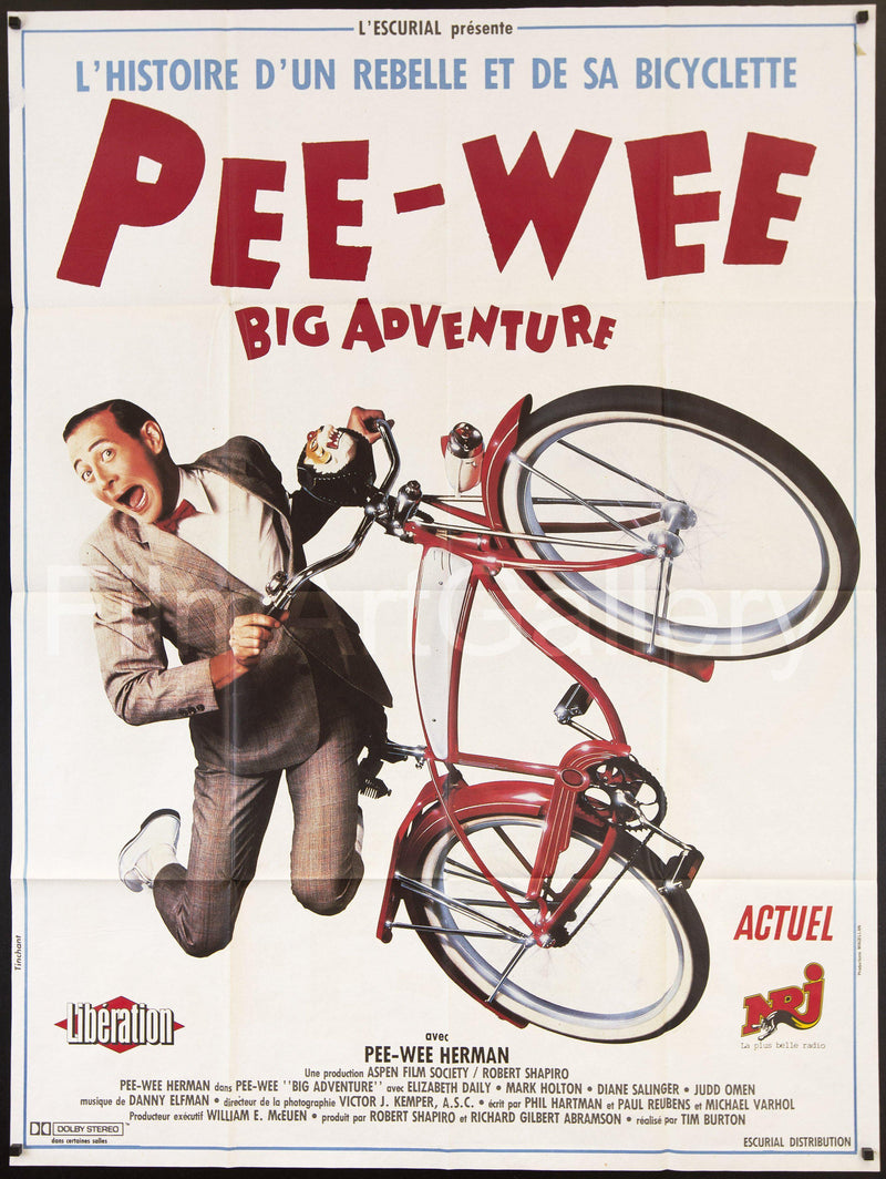 Pee-Wee's Big Adventure French 1 Panel (47x63) Original Vintage Movie Poster