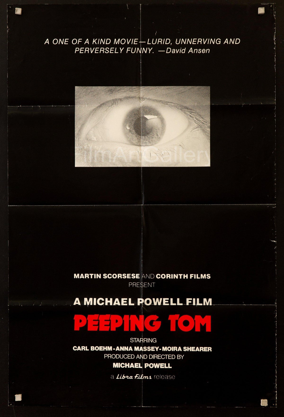 Peeping Tom 1 Sheet (27x41) Original Vintage Movie Poster