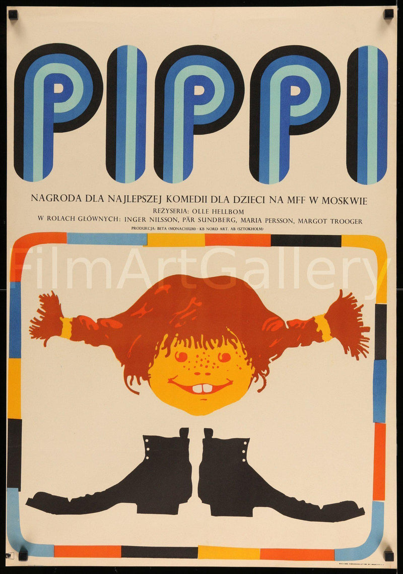 Pippi Longstocking Polish A1 (23x33) Original Vintage Movie Poster