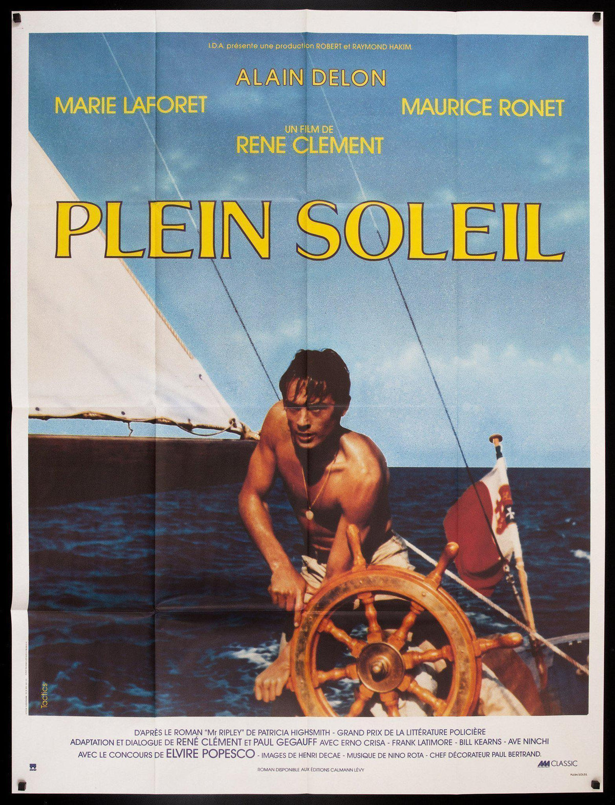 Purple Noon (Plein Soleil) French 1 Panel (47x63) Original Vintage Movie Poster