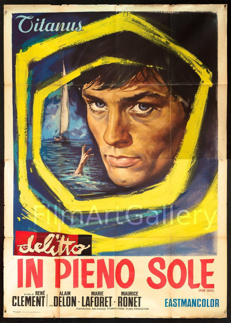Purple Noon (Plein Soleil) Italian 4 Foglio (55x78) Original Vintage Movie Poster