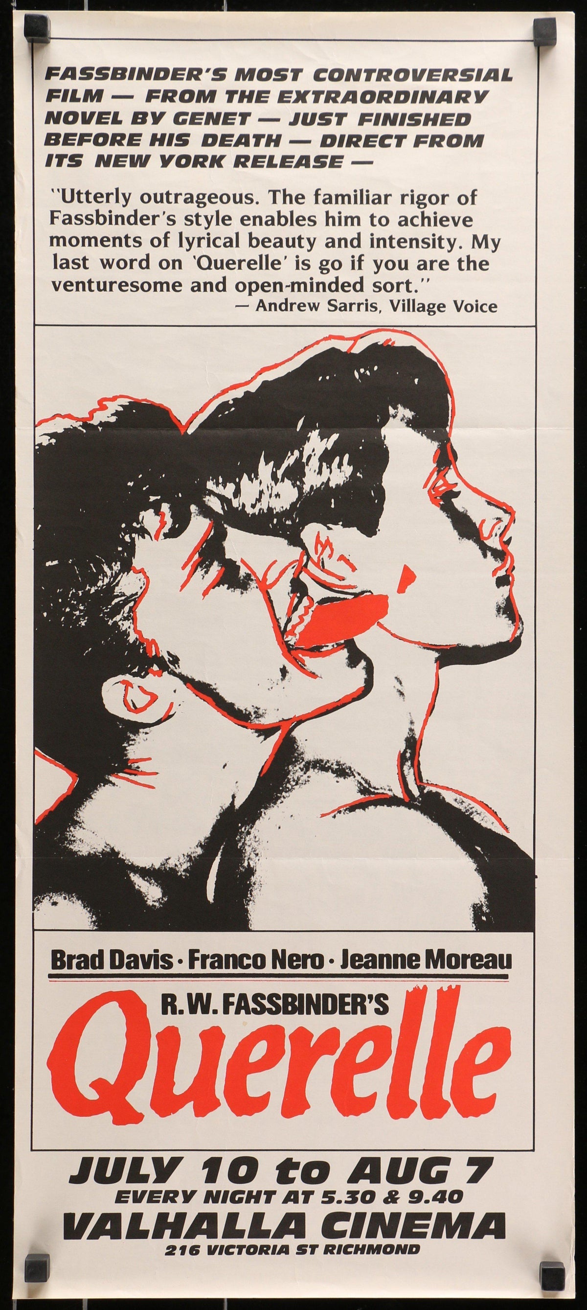 Querelle Australian Daybill (13x30) Original Vintage Movie Poster