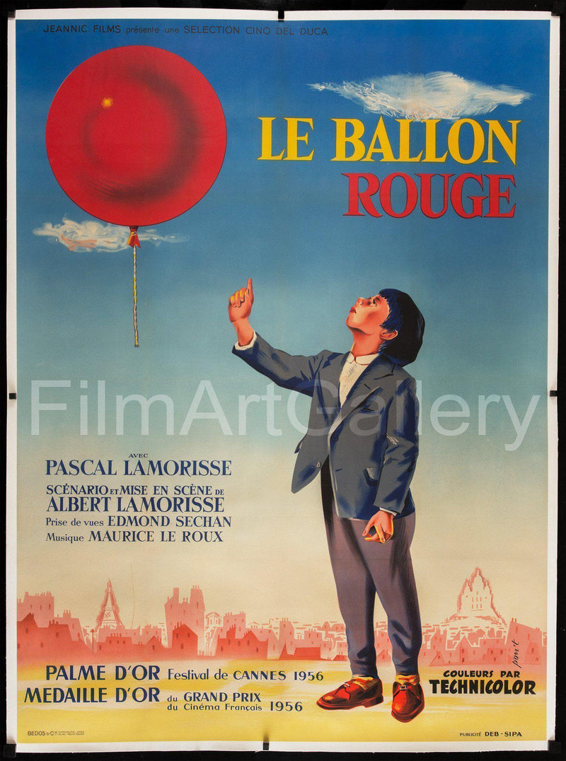 Red Balloon, The (Le Ballon Rouge) French 1 Panel (47x63) Original Vintage Movie Poster