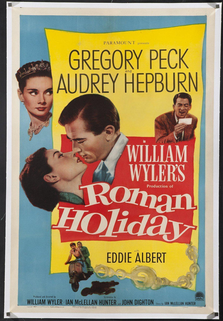 Roman Holiday Movie Poster 1953 1 Sheet (27x41) - Film Art Gallery