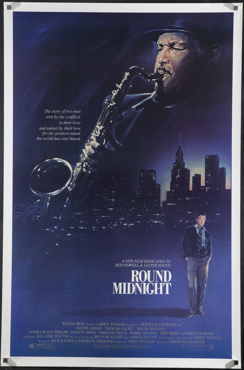 Round Midnight 1 Sheet (27x41) Original Vintage Movie Poster