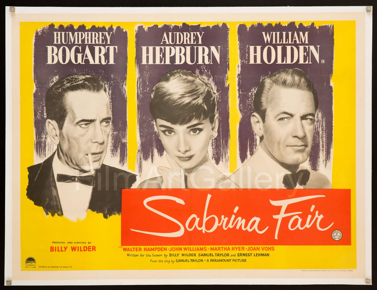 Sabrina British Quad (30x40) Original Vintage Movie Poster
