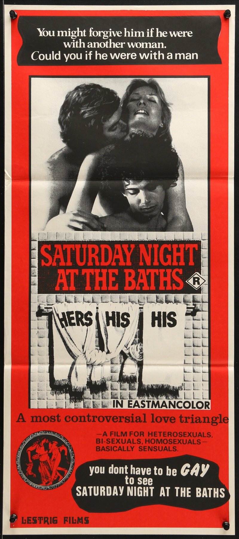 Saturday Night at the Baths Australian Daybill (13x30) Original Vintage Movie Poster