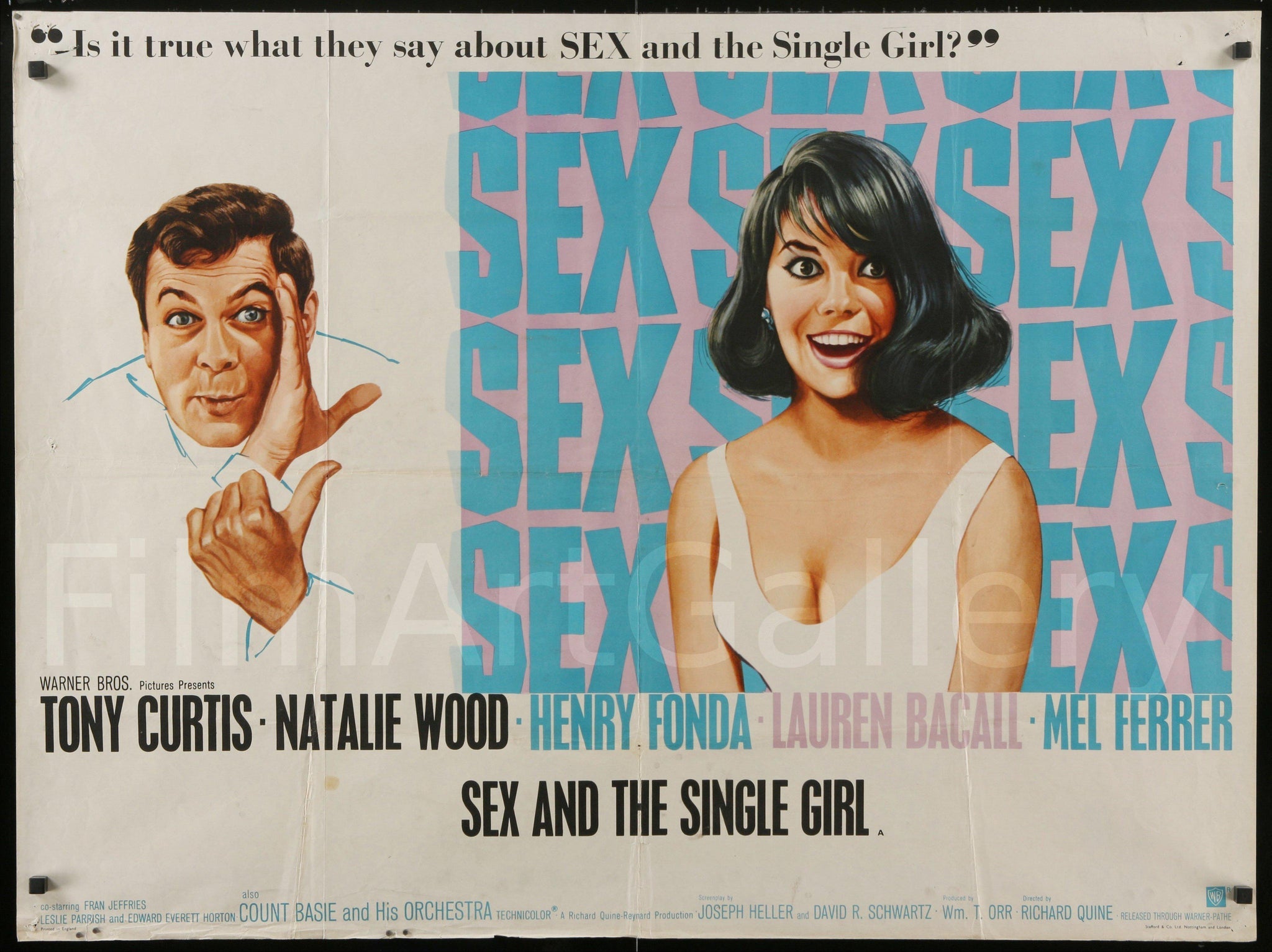 Sex and the Single Girl Movie Poster 1965 British Quad (30x40) - Film Art  Gallery