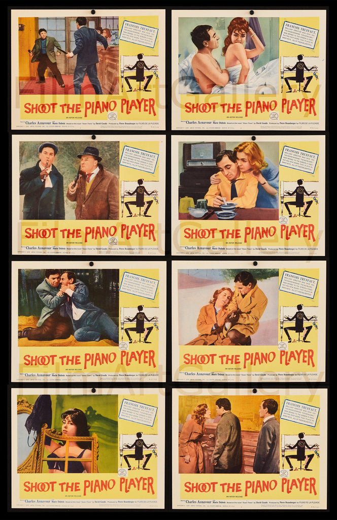 Shoot the Piano Player (Tirez Sur Le Pianiste) Lobby Card Set Original Vintage Movie Poster