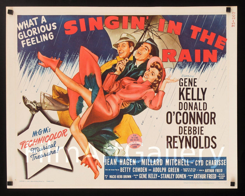 Singin in the Rain (Singing) Half Sheet (22x28) Original Vintage Movie Poster