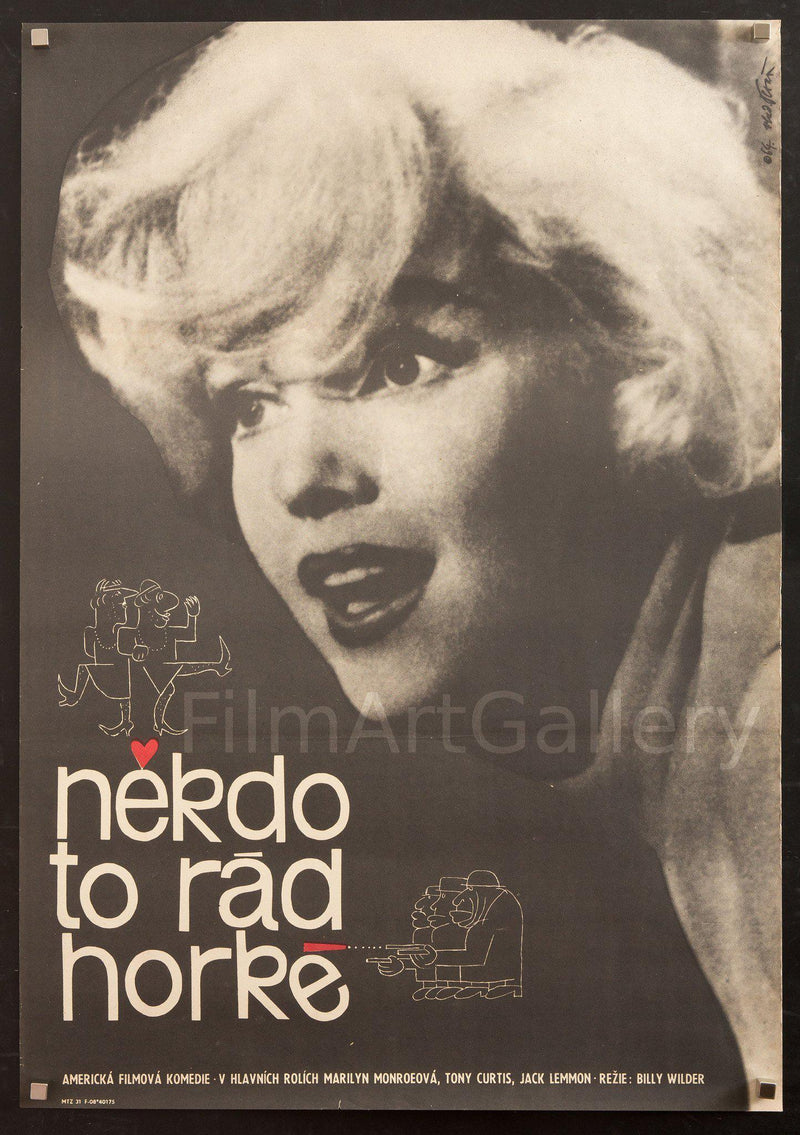Some Like It Hot Czech (23x33) Original Vintage Movie Poster